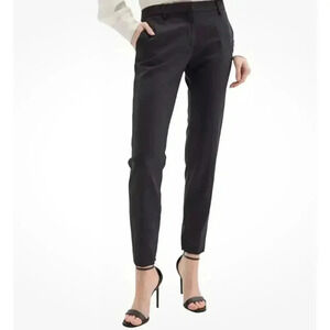 NWOT Nili Lotan Women's Size 6 Virgin Wool Leo Dress Pants Ankle Zip